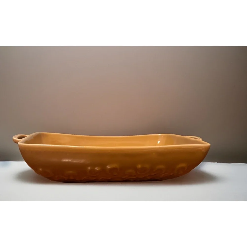 Pier 1 Imports Mushroom Motif Rectangular Stoneware Baking Dish‎ Portugal